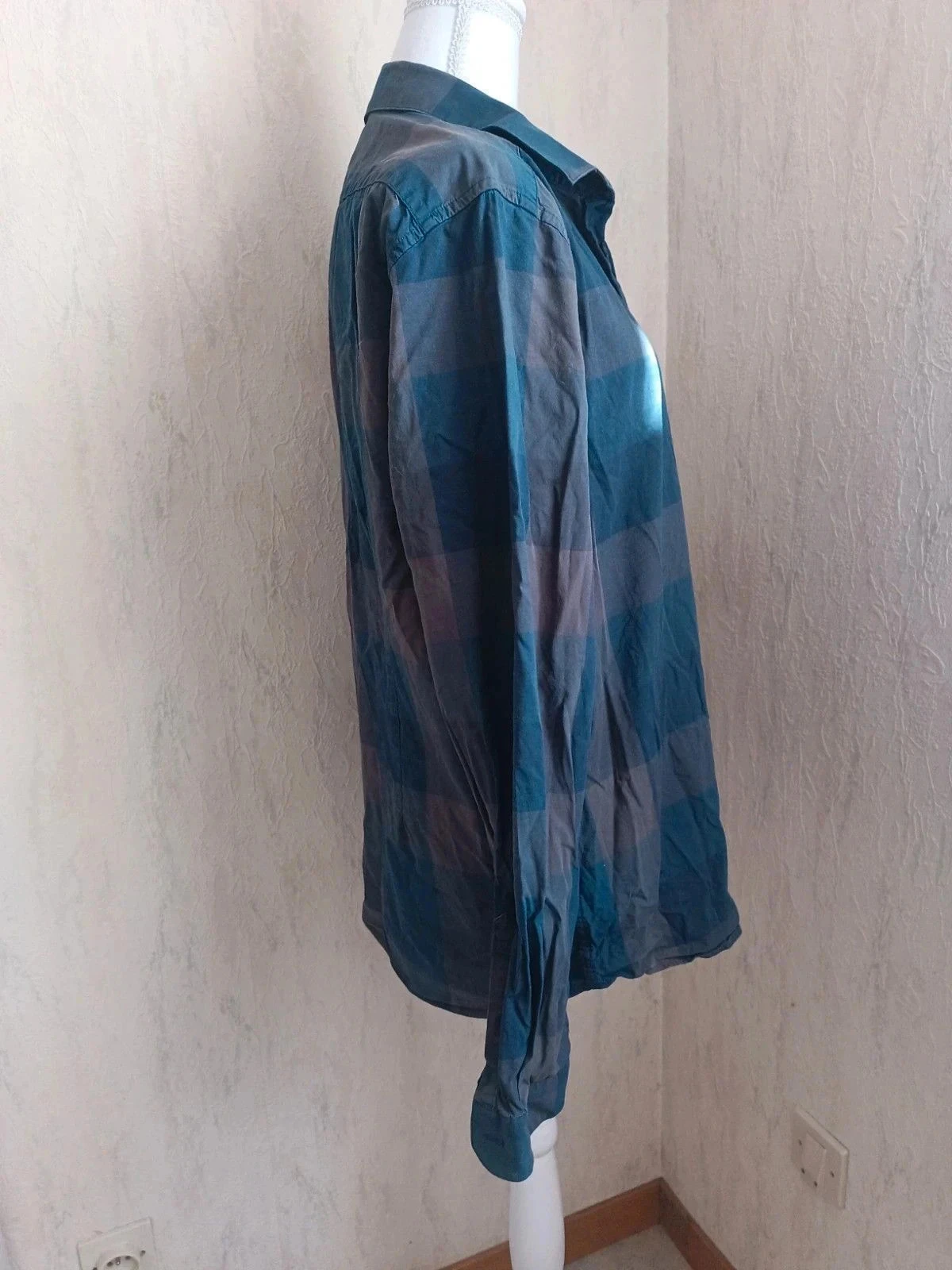 Chemise marron et marine Jules XL – photo 2